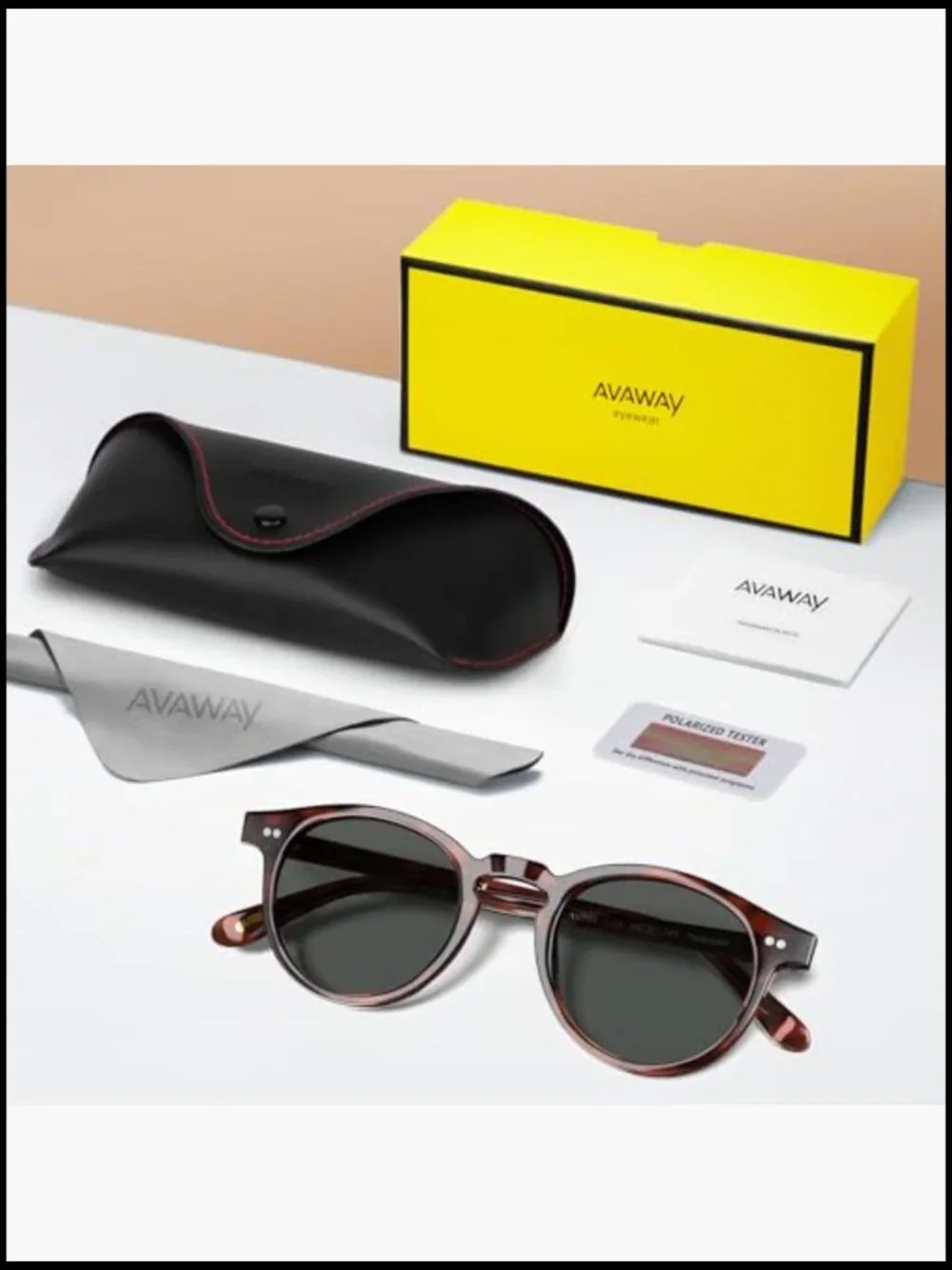 Small Face Polarized Sunglasses Round Acetate Frame UV400 Protection